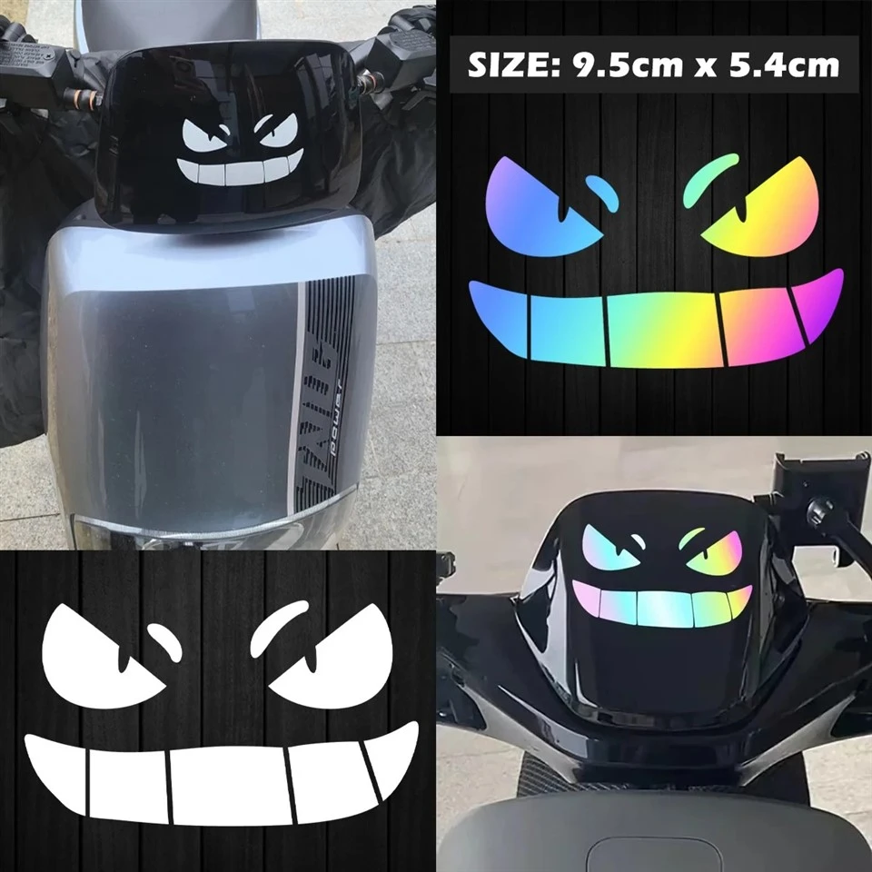 Demon Grin Reflective Moto Stickers suppliers