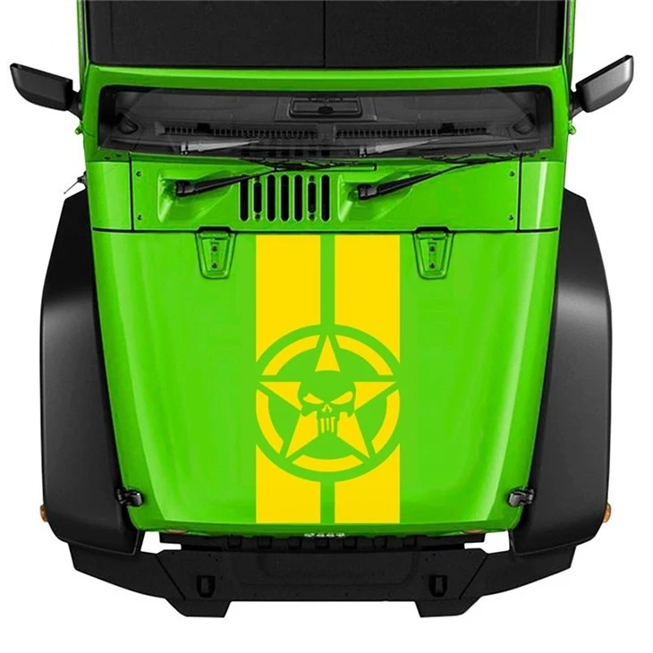 Jeep Engine Hood Stripe Decals