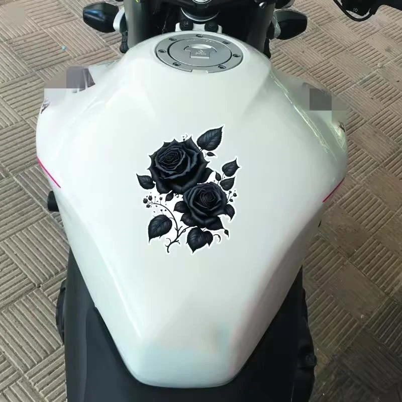 ตายสติกเกอร์กุหลาบสีดำตัด