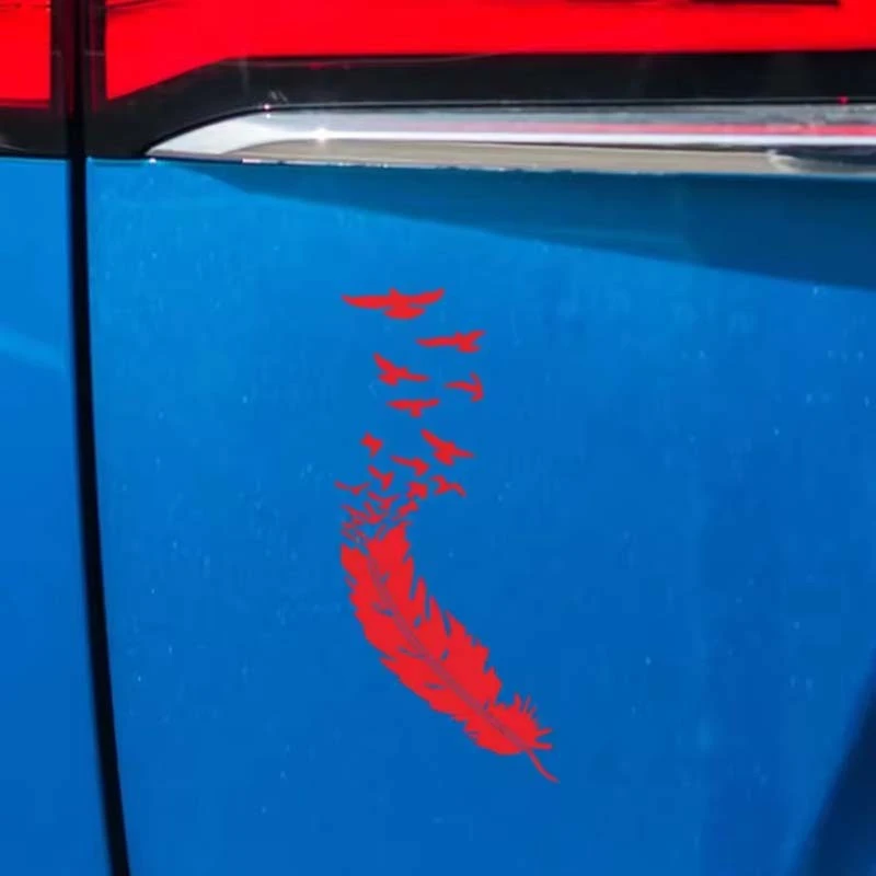 ET11392# Doordash Funny Bird Feather Car Stickers