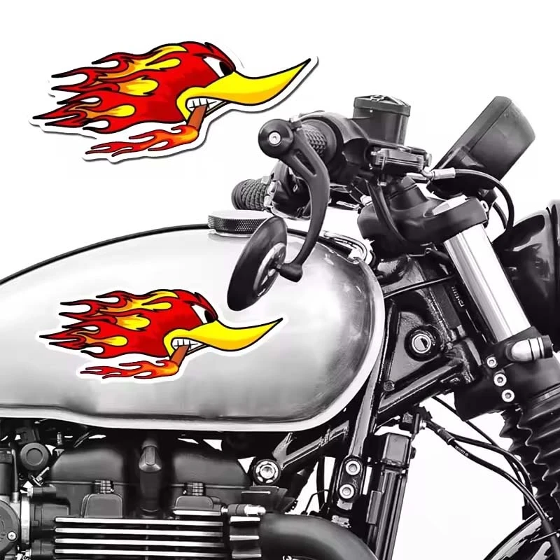 Flame Duck Motorcycle สติกเกอร์สำหรับมอเตอร์ไซค์