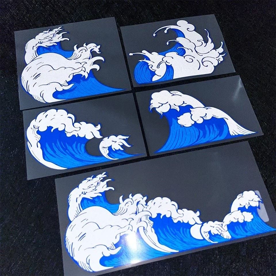 JDM Sea Wave Motorcycle Motorcycle Stickers