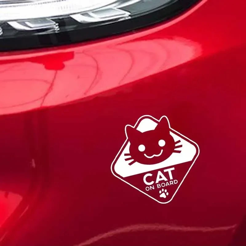 Funny Vinyl Car Sticker CAT ON BOARD suppliers