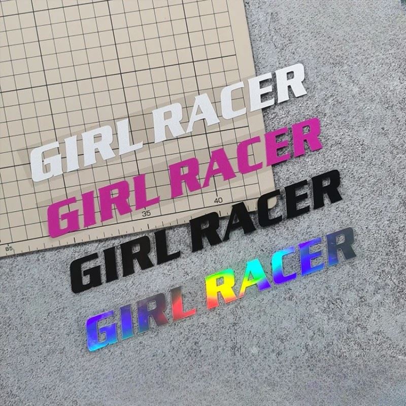 หญิงสาว Racer Motorcycle สติกเกอร์สำหรับหน้าต่างรถ