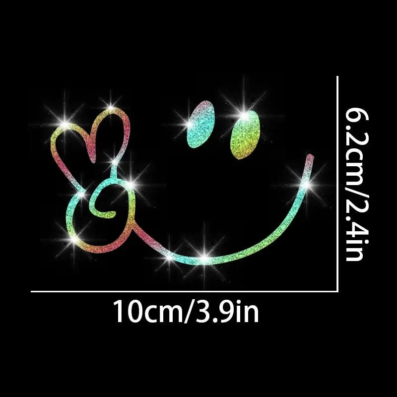Glitter Smiling Face OK Gesture Motorcycle Sticker suppliers