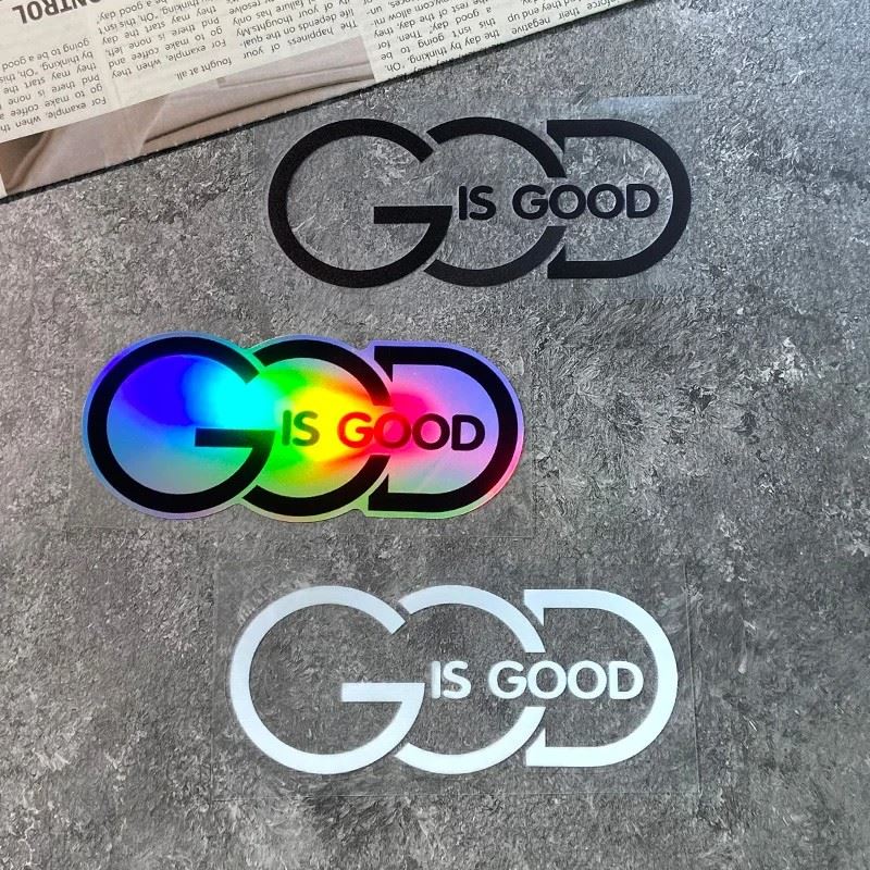 GOD IS GOOD Motorcycle Colorful Laser Sticker factory