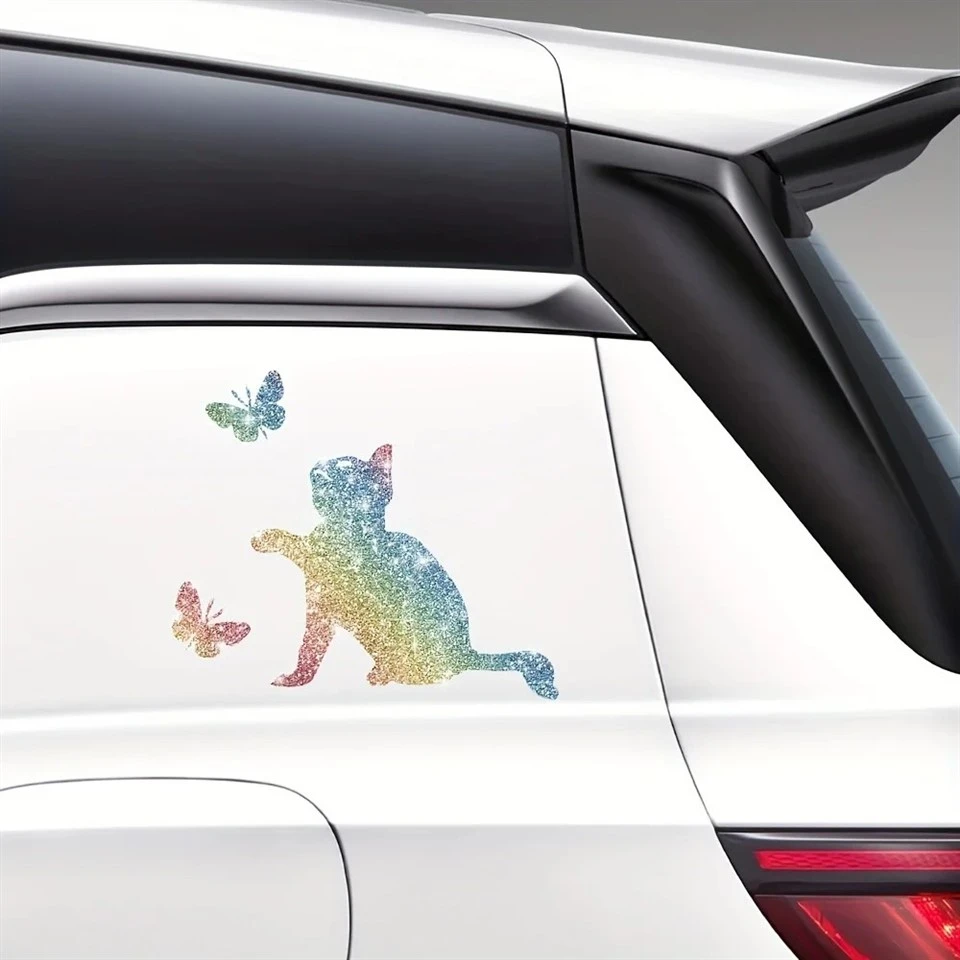 Imitation Diamond Glitter Cat And Butterfly Stickers best