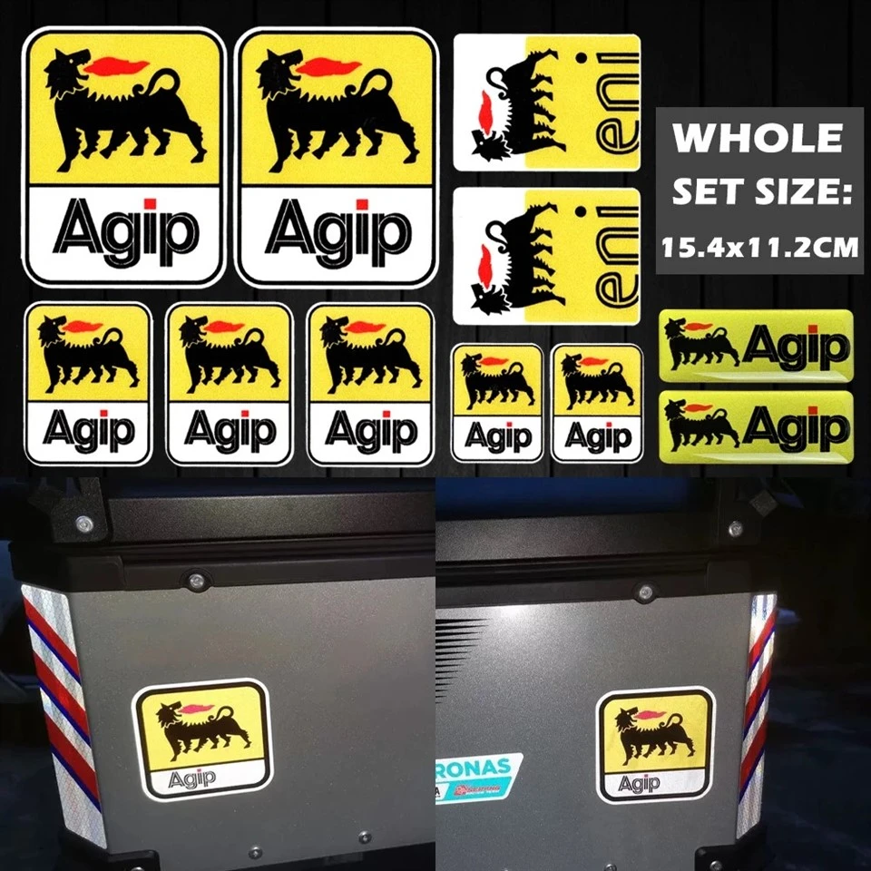 สติกเกอร์มอเตอร์ไซค์ agip eni น้ำมันสำหรับมอเตอร์ไซค์