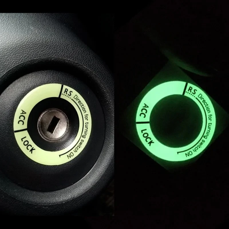 Night Luminous Car Ignition Ring Ring Stickers
