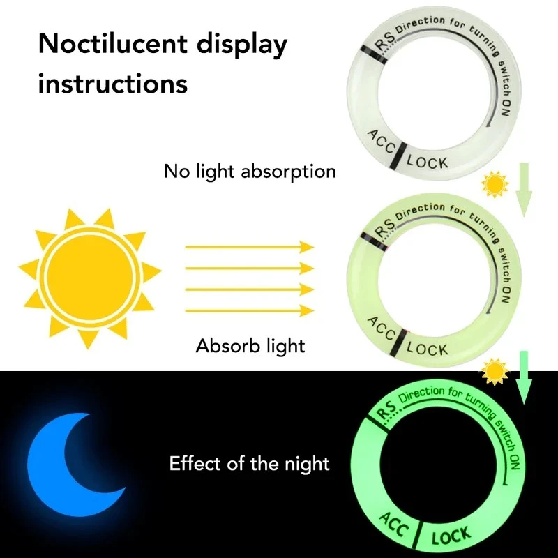 Night Luminous Car Ignition Key Ring Stickers factory