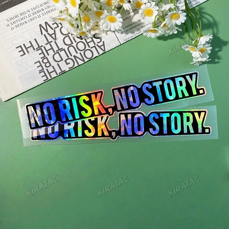 NO RISK NO STORY Motorcycle Stickers high quality