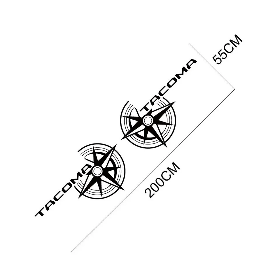 Pickup Trunk Bed Side Stickers For Toyota high quality