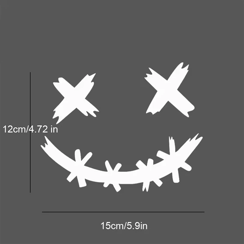 Reflective Cartoon Holloween Face Decal