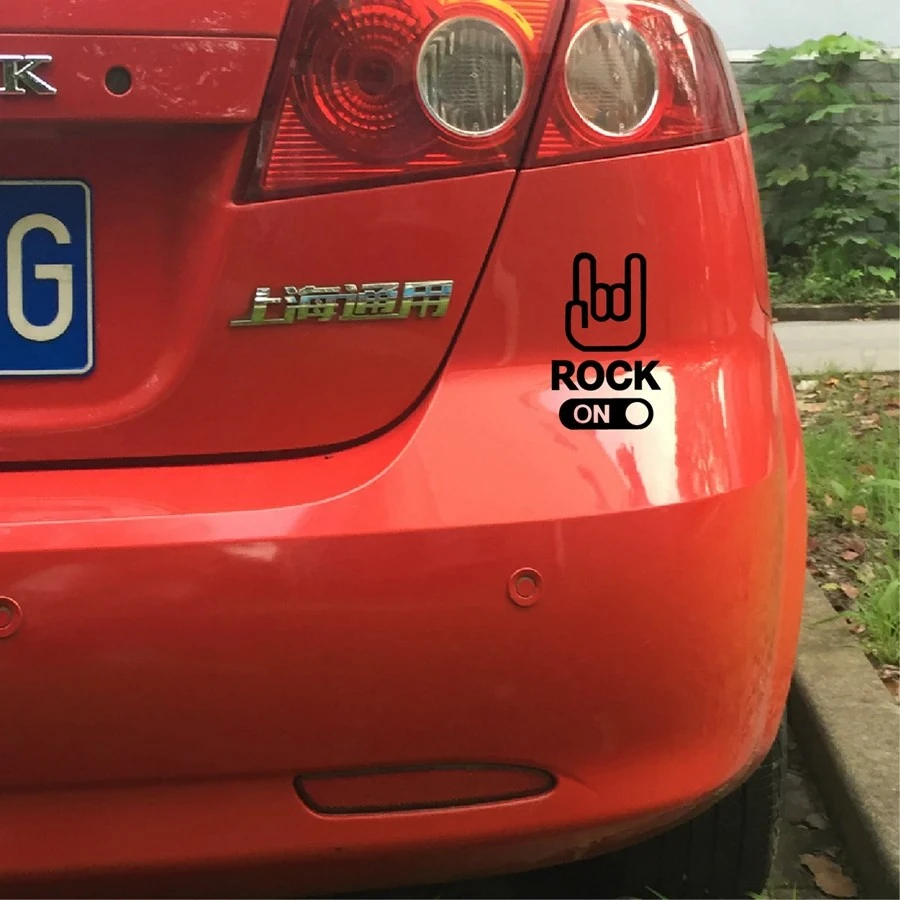 ROCK ON Car Sticker Hand Sign Hard Rock Decals suppliers