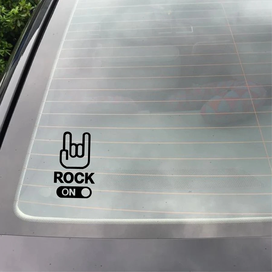 Rock On Car Sticker Hand Hand Decals Hard Rock Decals
