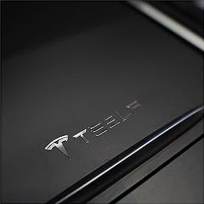 TELSA Logo สติ๊กเกอร์ปั๊มเงินสีทอง