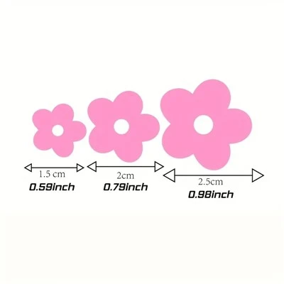 12pcs ดอกไม้สีสันสดใสตกแต่งสติ๊กเกอร์ไวนิล