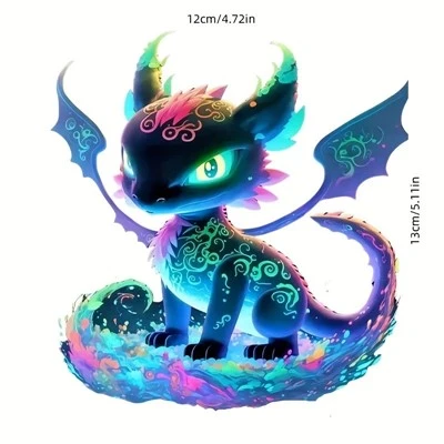 สติกเกอร์มอเตอร์ไซค์มังกรสีสันสดใส