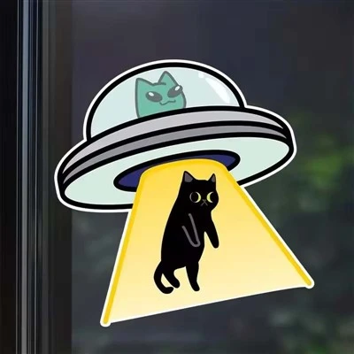Cat Ufo Creative Vinyl กันน้ำรูปลอก