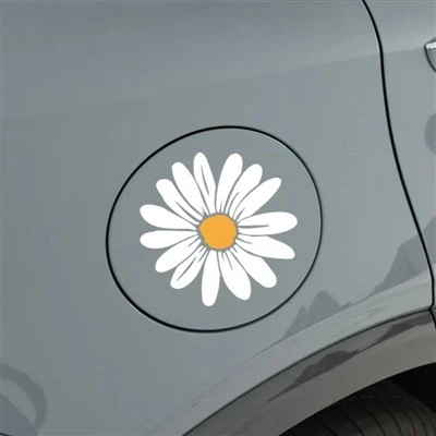 1PC Smiley Flower Motorcycle สติกเกอร์ไวนิลรูปลอก