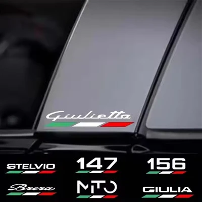 สติกเกอร์ตัวถังรถ 4pcs สำหรับ Alfa Romeo
