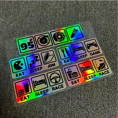 5PCS/SET JDM - ชุดสติกเกอร์รถสไตล์