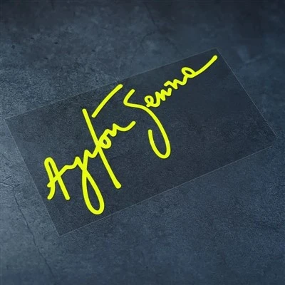 สติกเกอร์ลายเซ็นไดร์เวอร์ Ayrton Senna