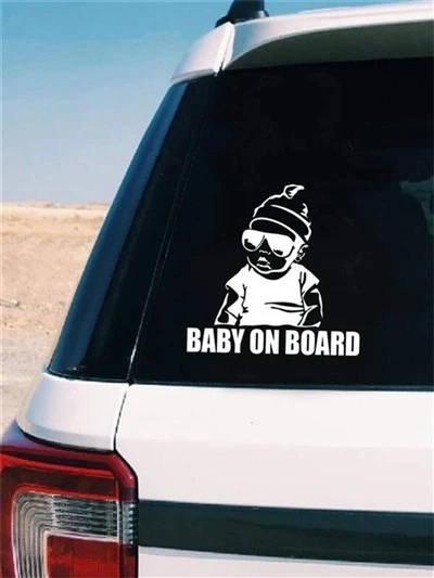 สติ๊กเกอร์ไวนิลติดหน้าต่าง Baby On Board