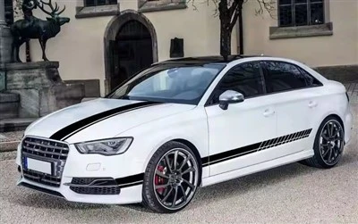 ปรับแต่งสติ๊กเกอร์ Stripe Side Racing สำหรับ Audi