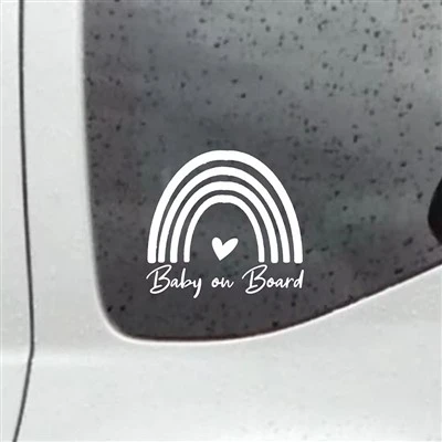 Baby on Board Statch Stickers รถรุ้ง