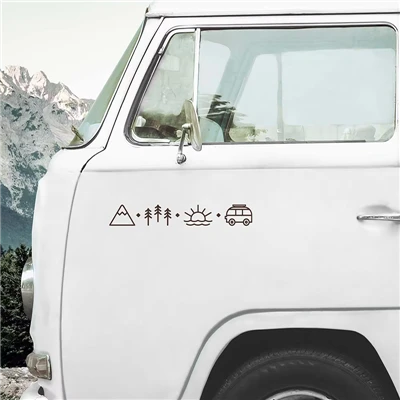 สติ๊กเกอร์ติดรถ Camper Van Caravan