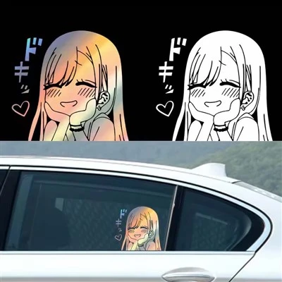 สติกเกอร์ภายในรถอนิเมะน่ารัก