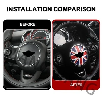 สติกเกอร์พวงมาลัยรถสำหรับ Mini Cooper