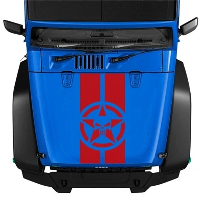 สติ๊กเกอร์ติดฝากระโปรงหน้ารถ JEEP 4X4