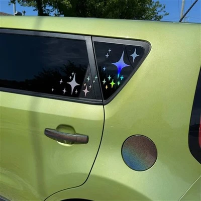 Stars Holographic Car Windows สติกเกอร์ตัวถัง
