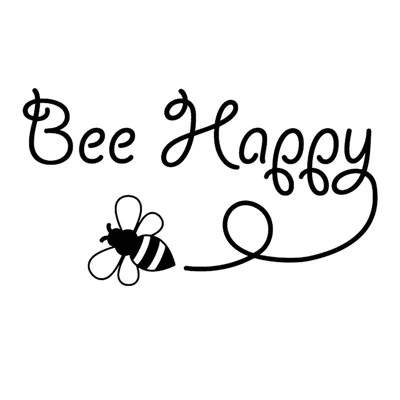 Etie Bee Happy Design Art Art Sticker
