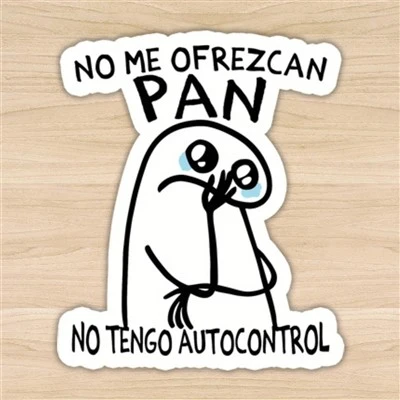 ตลก "ไม่ฉัน Ofrezcan Pan Stickers Spanish