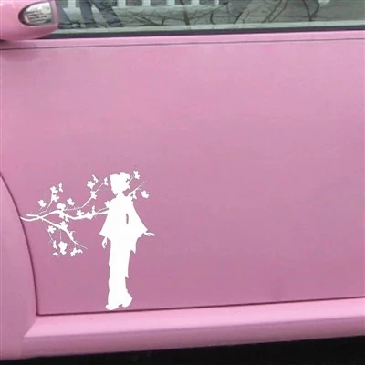 Geisha สาวญี่ปุ่น Sakura Tree สติกเกอร์