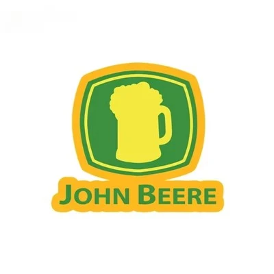 JOHN BEERE กวางดื่มเบียร์สติ๊กเกอร์