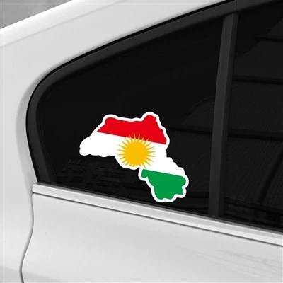 Kurdistan Kurds Map Map Sticker สำหรับหน้าต่างรถยนต์