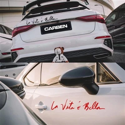 สติกเกอร์รถสะท้อนแสง La Vita E Bella