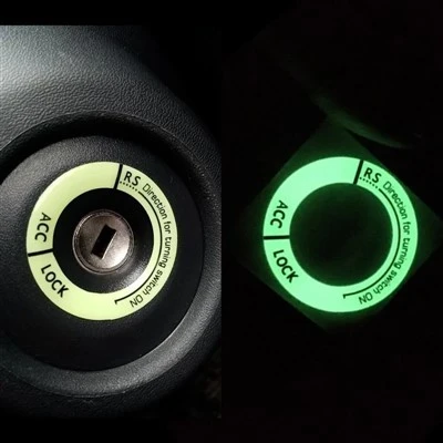 Night Luminous Car Ignition Ring Ring Stickers