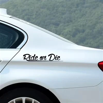 สติ๊กเกอร์ติดไฟรถยนต์ Ride Or Die