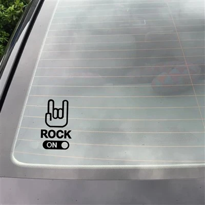 Rock On Car Sticker Hand Hand Decals Hard Rock Decals