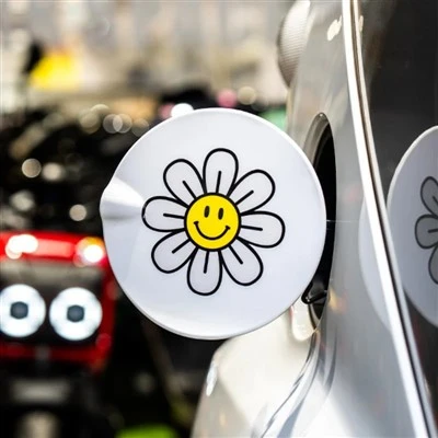 Smiling Chrysanthemum face motorcycle สติ๊กเกอร์
