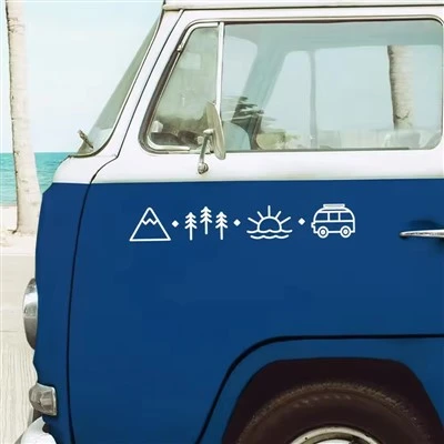 การตกแต่งสติ๊กเกอร์ Van Camping