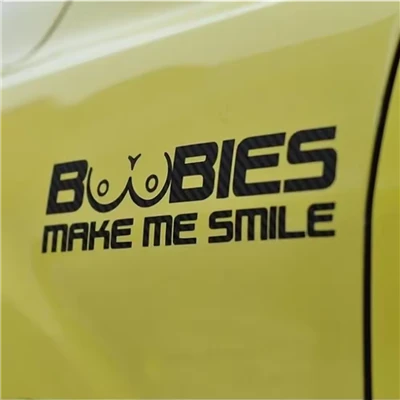 สติ๊กเกอร์ติดหน้าต่าง Boobies ทำให้ฉันยิ้มได้