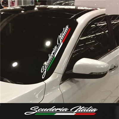 สติกเกอร์กระจกหน้าสำหรับ Fiat 500 Abarth Alfa Romeo