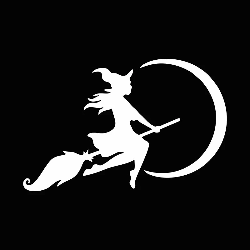 The Witch Flying To The Moon Sticker best