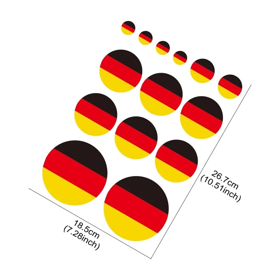 Various German Flag Styling Stickers Graphics high quality